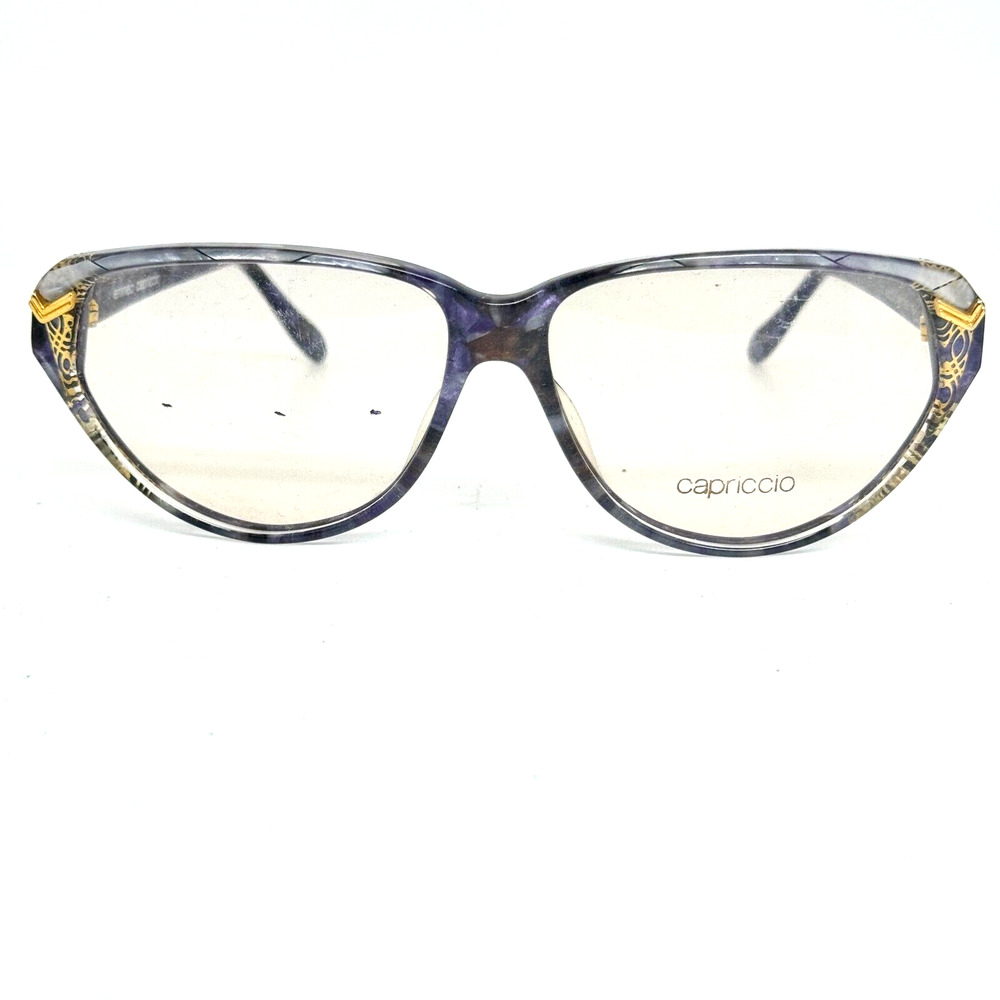 Capriccio 502G-C487‎ Gold/Blue Eyeglasses Glasses Frame 55-15-140mm H14408